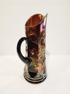 Northwood Oriental Poppy Amethyst Pitcher
